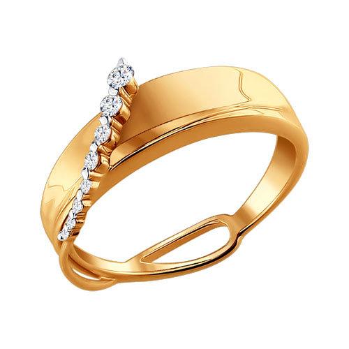 Золотое кольцо SOKOLOV 1010836 с бриллиантом