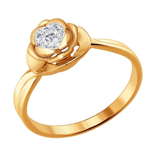Золотое кольцо SOKOLOV 1010911 с бриллиантом