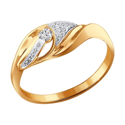 Золотое кольцо SOKOLOV 1010932 с бриллиантом