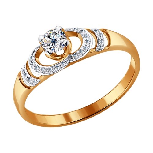 Золотое кольцо SOKOLOV 1010975 с бриллиантом