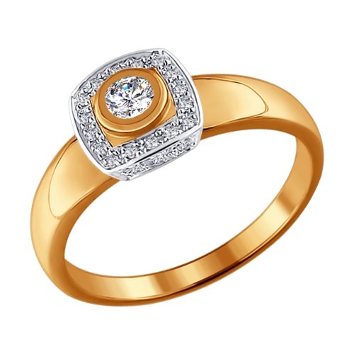 Золотое кольцо SOKOLOV 1011012 с бриллиантом