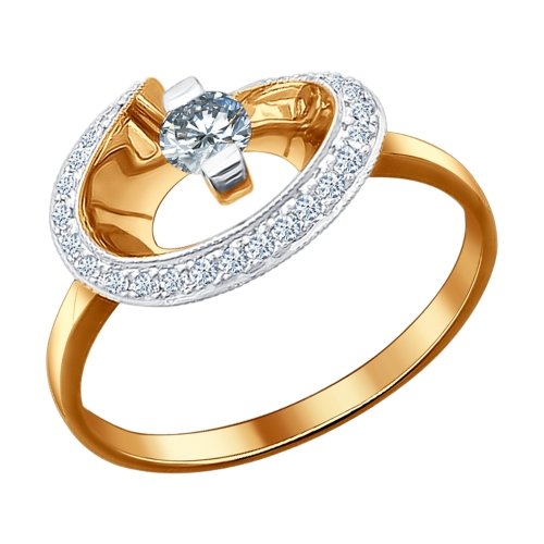 Золотое кольцо SOKOLOV 1011131 с бриллиантом