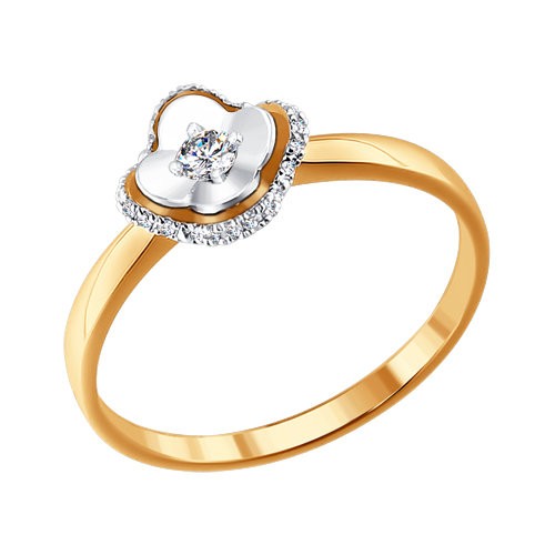 Золотое кольцо SOKOLOV 1011288 с бриллиантом