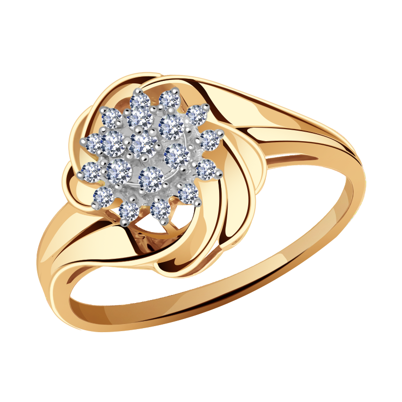 Золотое кольцо Александра 1011362ск с бриллиантом