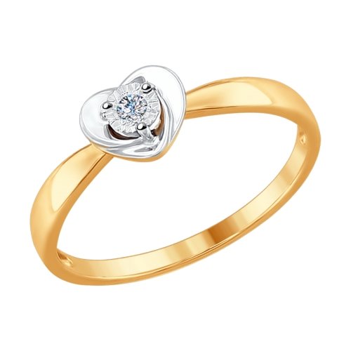 Золотое помолвочное кольцо SOKOLOV с бриллиантом 1011619