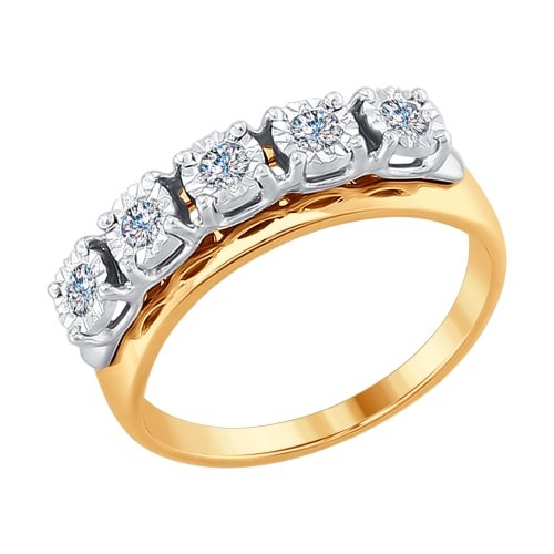 Золотое кольцо SOKOLOV 1011624 с бриллиантом