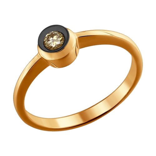 Золотое кольцо SOKOLOV 1011633 с бриллиантом
