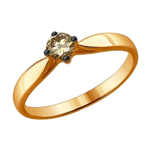 Золотое кольцо SOKOLOV 1011640 с бриллиантом