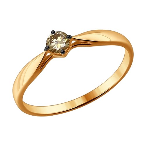 Золотое кольцо SOKOLOV 1011641 с бриллиантом