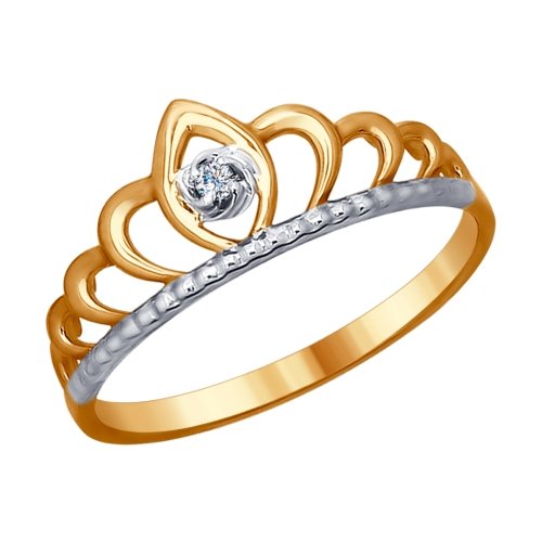 Золотое кольцо SOKOLOV 1011646 с бриллиантом