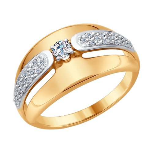 Золотое кольцо SOKOLOV 1011650 с бриллиантом