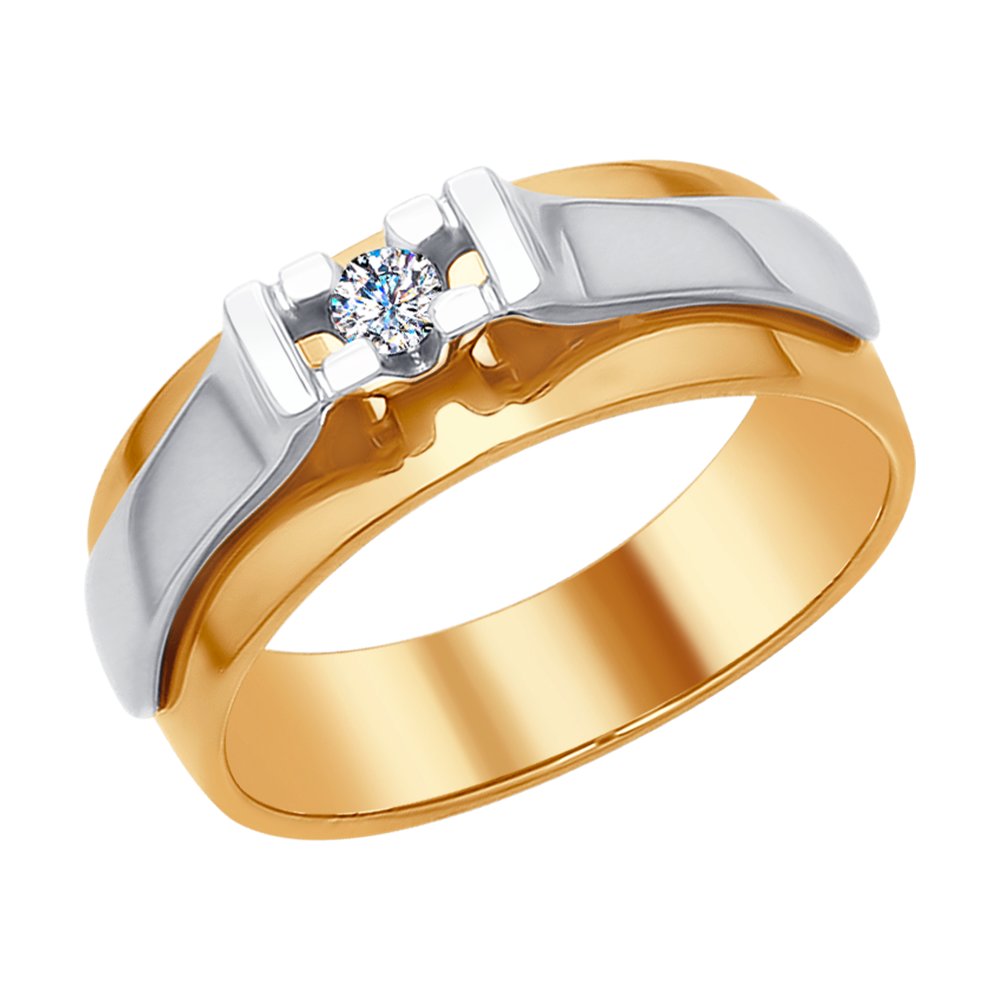 Золотое кольцо SOKOLOV 1011658 с бриллиантом