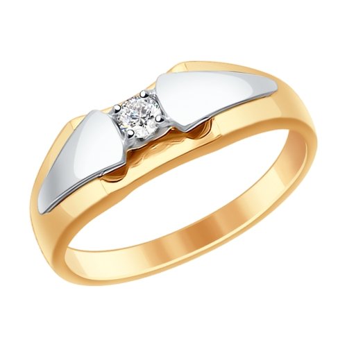 Золотое кольцо SOKOLOV 1011663 с бриллиантом
