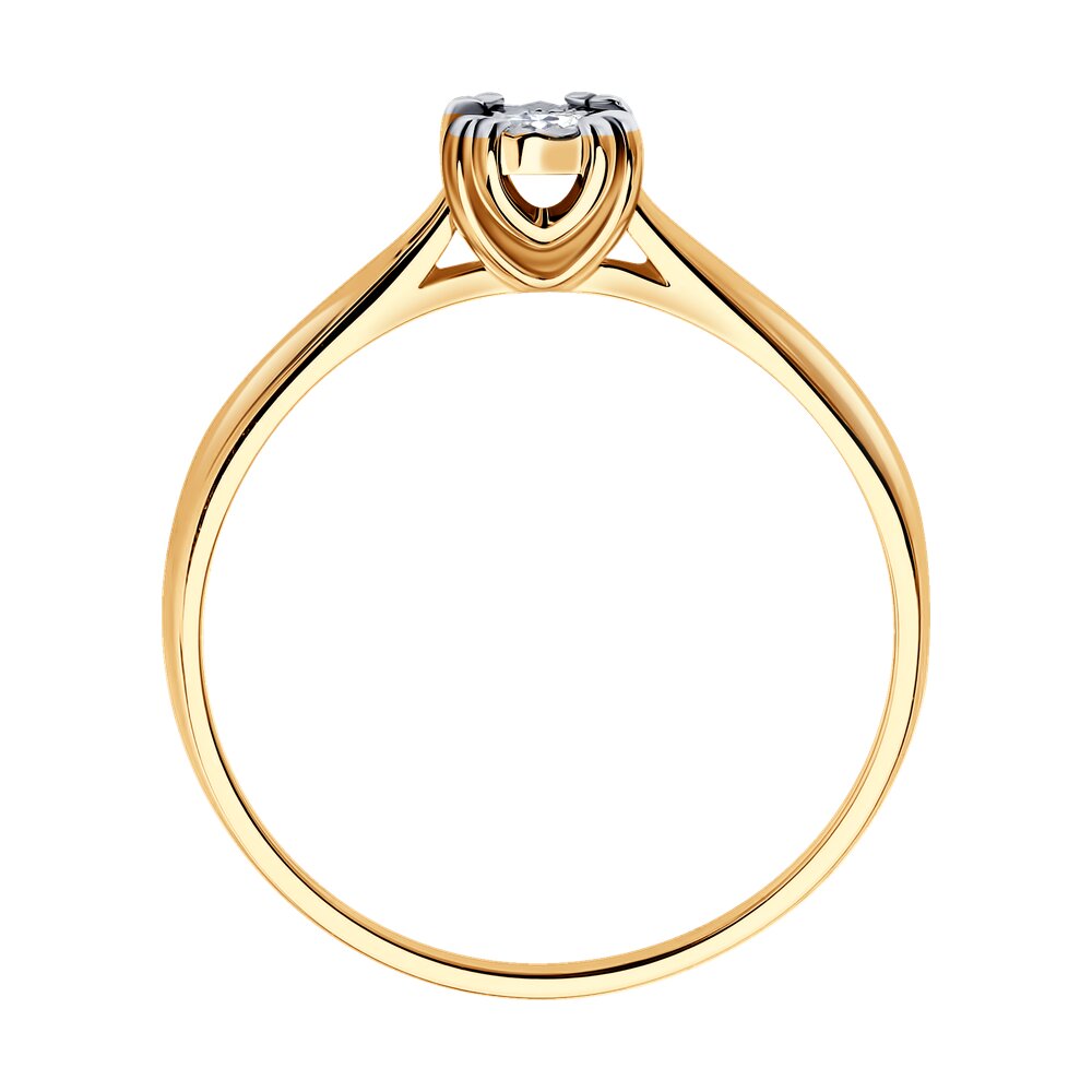 Золотое кольцо SOKOLOV 1011766 с бриллиантом