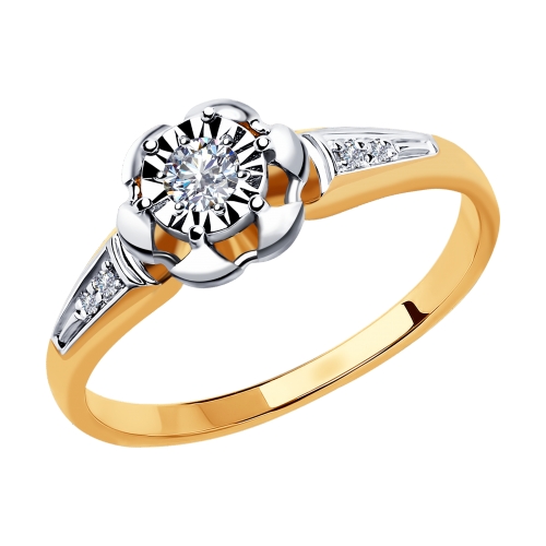 Золотое кольцо SOKOLOV 1011796 с бриллиантом