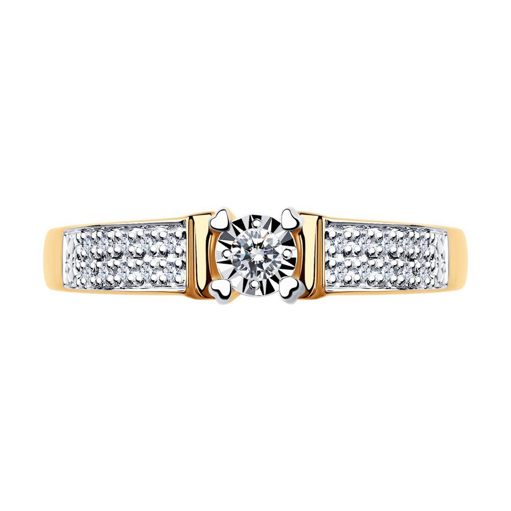 Золотое кольцо SOKOLOV 1011800 с бриллиантом