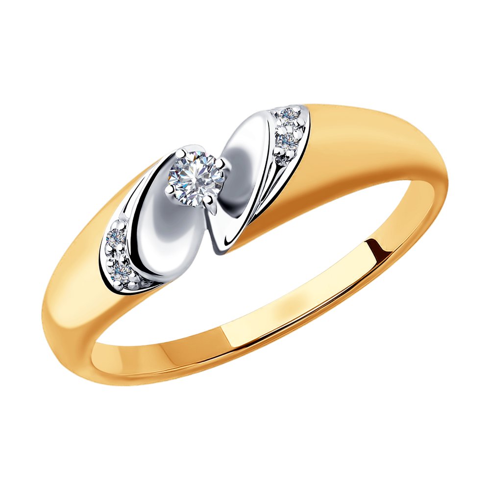 Золотое кольцо SOKOLOV 1011815 с бриллиантом