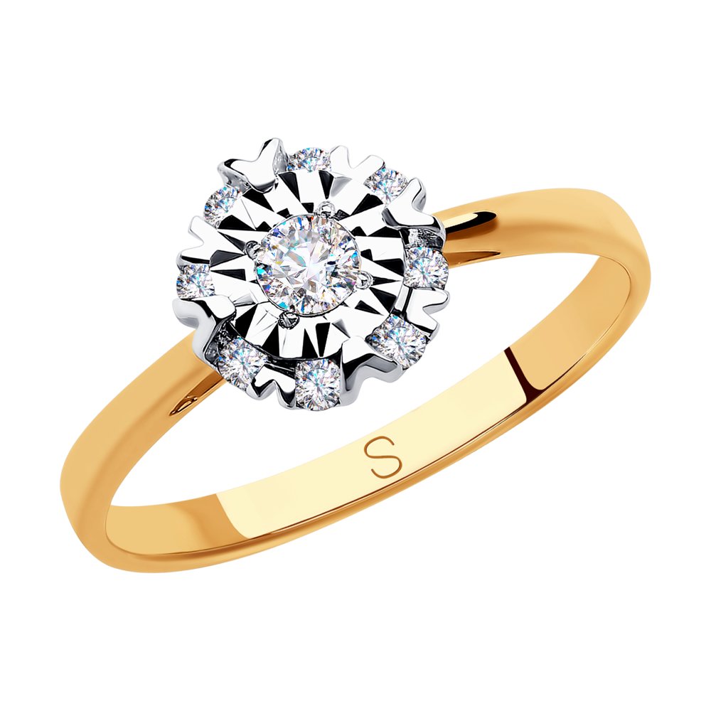 Золотое кольцо SOKOLOV 1011818 с бриллиантом