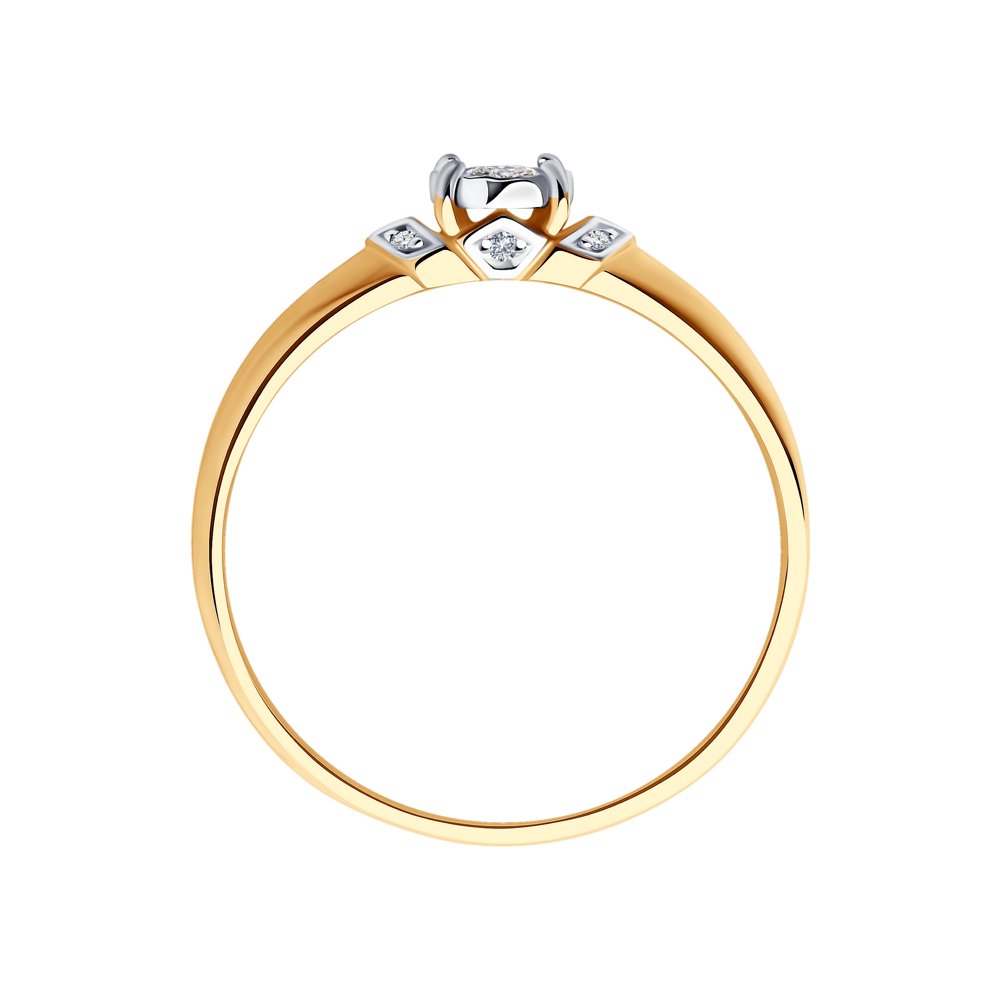 Золотое кольцо SOKOLOV 1011835 с бриллиантом