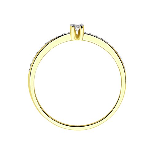 Кольцо из лимонного золота SOKOLOV 1011915-2 с бриллиантом