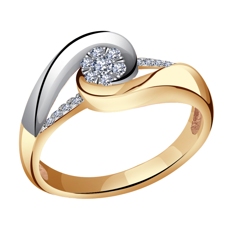 Золотое кольцо Александра 1011928сбк с бриллиантом