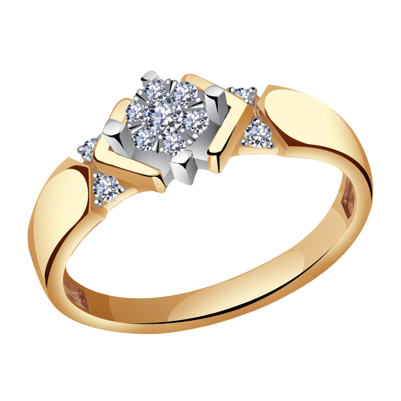 Золотое кольцо Александра 1011974сбк с бриллиантом