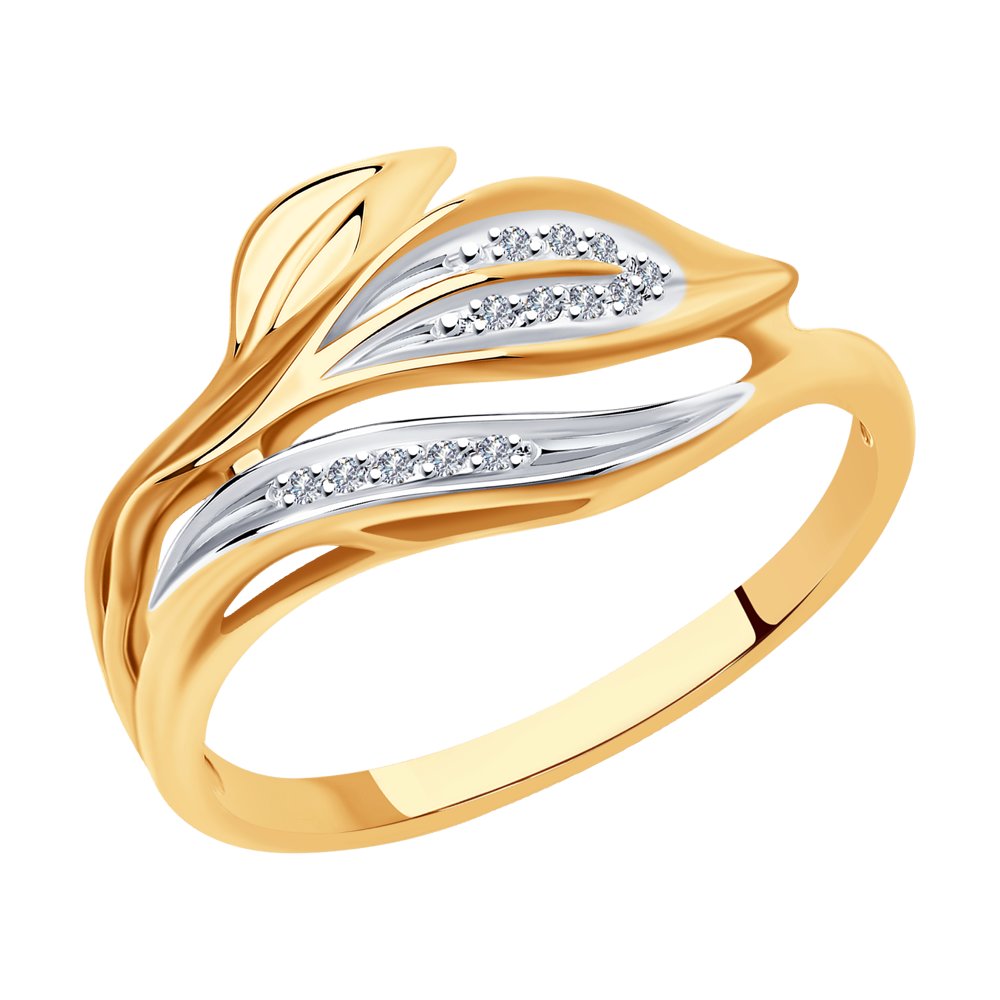Золотое кольцо SOKOLOV 1012052 с бриллиантом