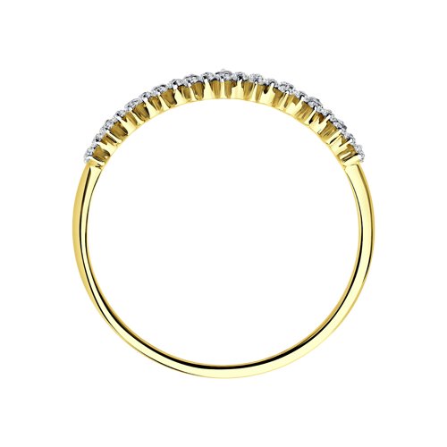Кольцо из лимонного золота SOKOLOV 1012074-2 с бриллиантом