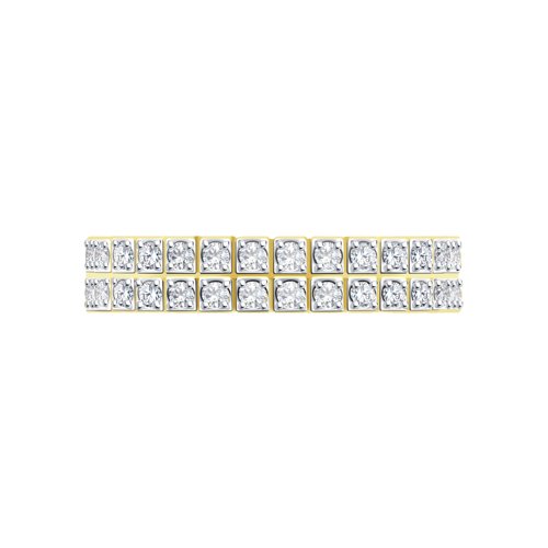 Кольцо из лимонного золота SOKOLOV 1012078-2 с бриллиантом