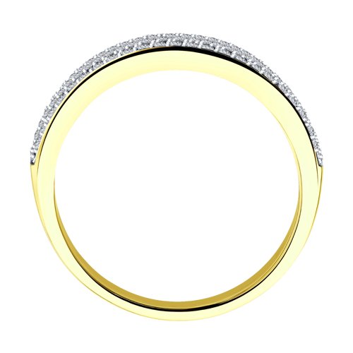 Кольцо из лимонного золота SOKOLOV 1012079-2 с бриллиантом