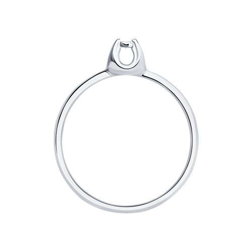 Помолвочное кольцо из белого золота SOKOLOV с бриллиантом 1012106-3