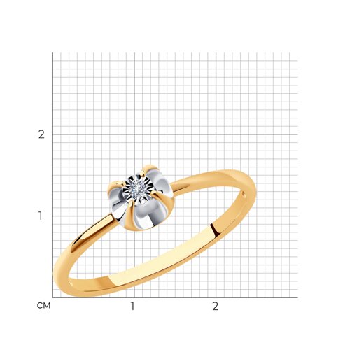 Золотое кольцо SOKOLOV 1012106 с бриллиантом