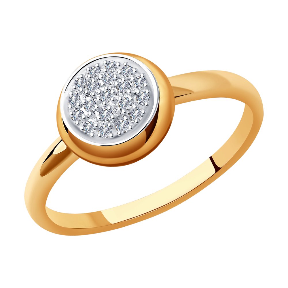 Золотое кольцо SOKOLOV 1012108 с бриллиантом