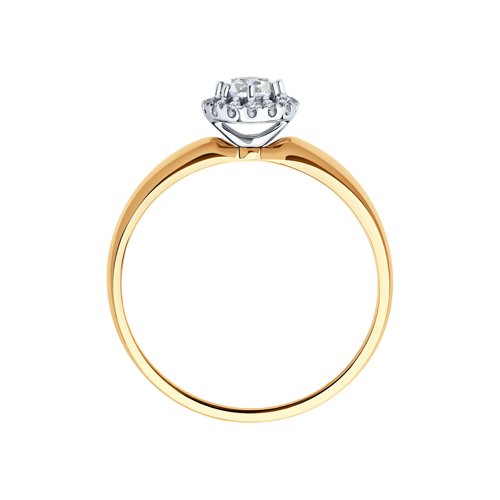 Золотое помолвочное кольцо SOKOLOV с бриллиантом 1012130