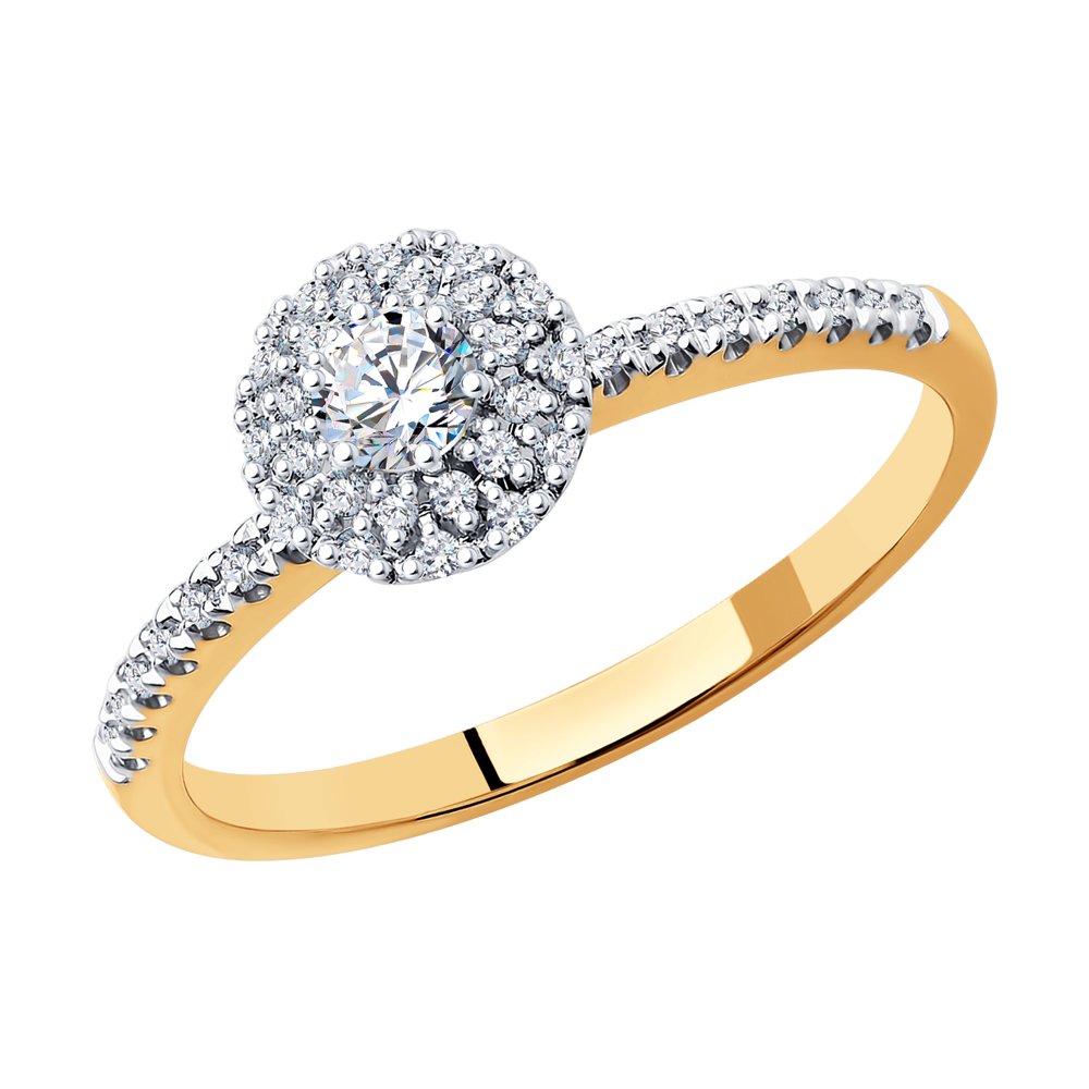 Золотое кольцо SOKOLOV 1012132 с бриллиантом