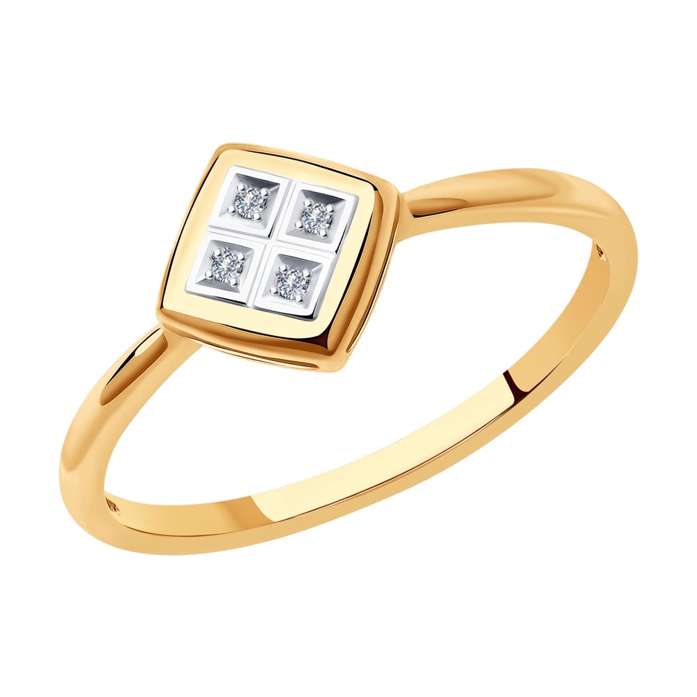 Золотое кольцо SOKOLOV 1012137 с бриллиантом