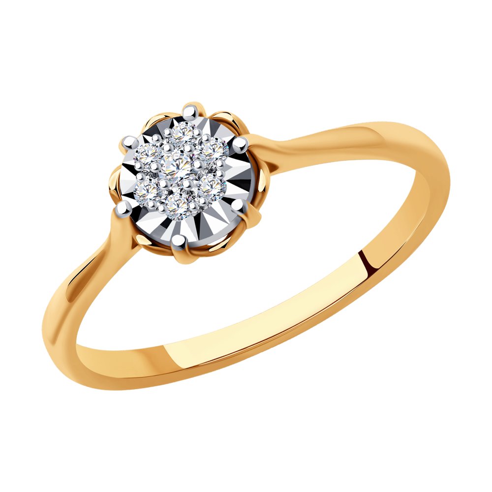 Золотое кольцо SOKOLOV 1012159 с бриллиантом