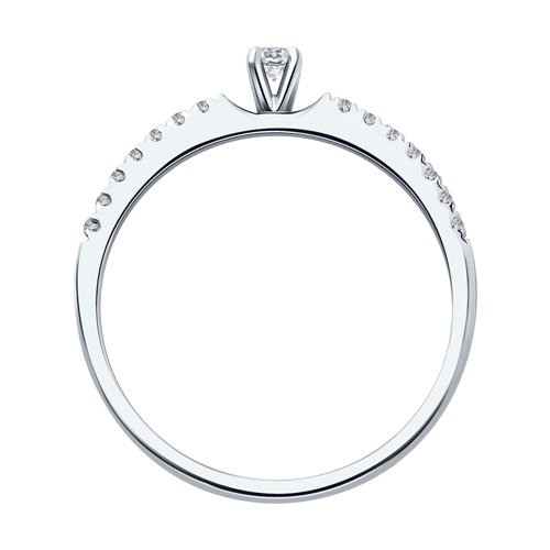 Кольцо из белого золота SOKOLOV 1012163-3 с бриллиантом