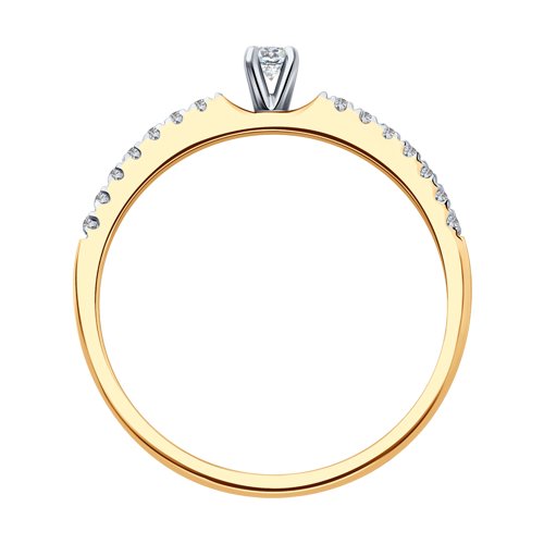 Золотое кольцо SOKOLOV 1012163 с бриллиантом
