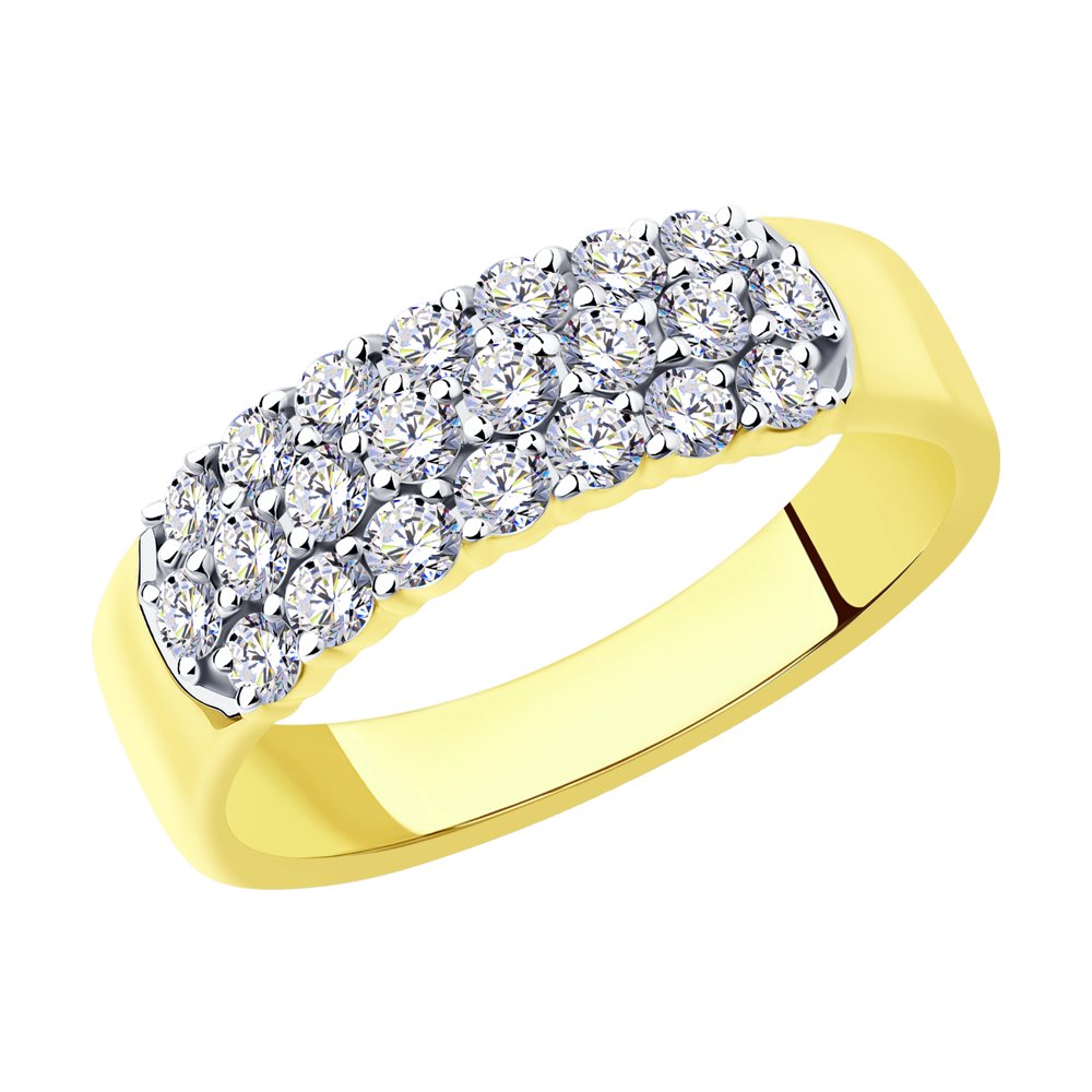 Кольцо из лимонного золота SOKOLOV 1012180-2 с бриллиантом