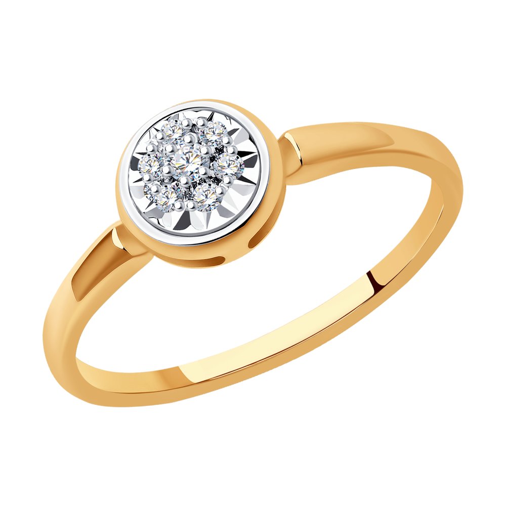 Золотое кольцо SOKOLOV 1012185 с бриллиантом