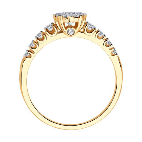 Золотое кольцо SOKOLOV 1012199 с бриллиантом