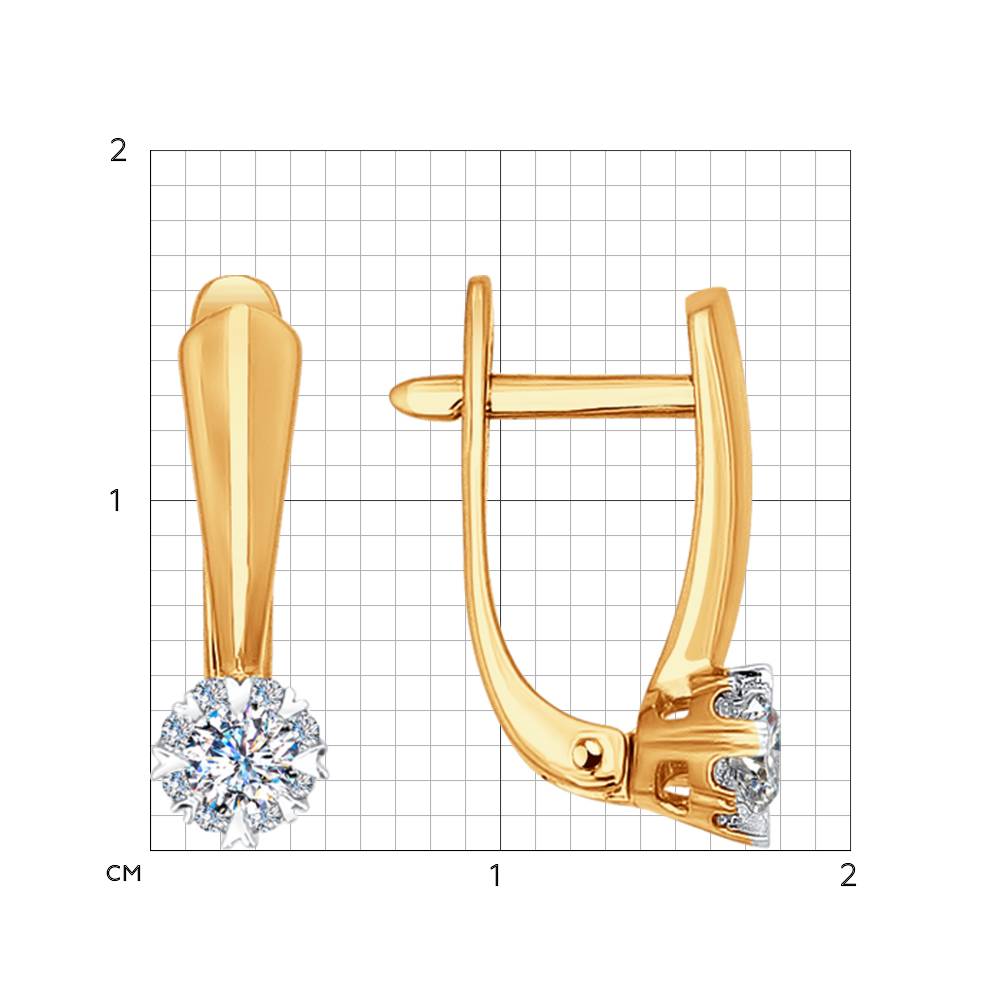 Золотые серьги SOKOLOV 1020947 с бриллиантом: Золото 585° пробы — купить в  ювелирном интернет-магазине Diamant