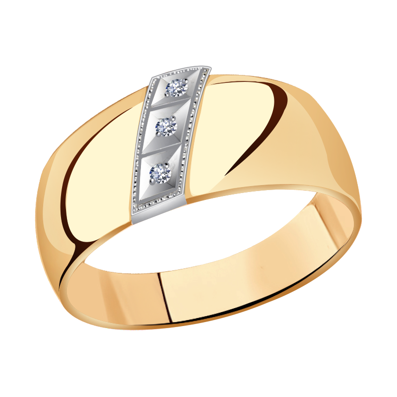 Золотое кольцо Александра 1047513сбк с бриллиантом