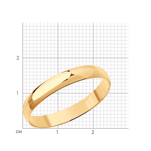 Золотое обручальное кольцо 4 мм SOKOLOV 110030