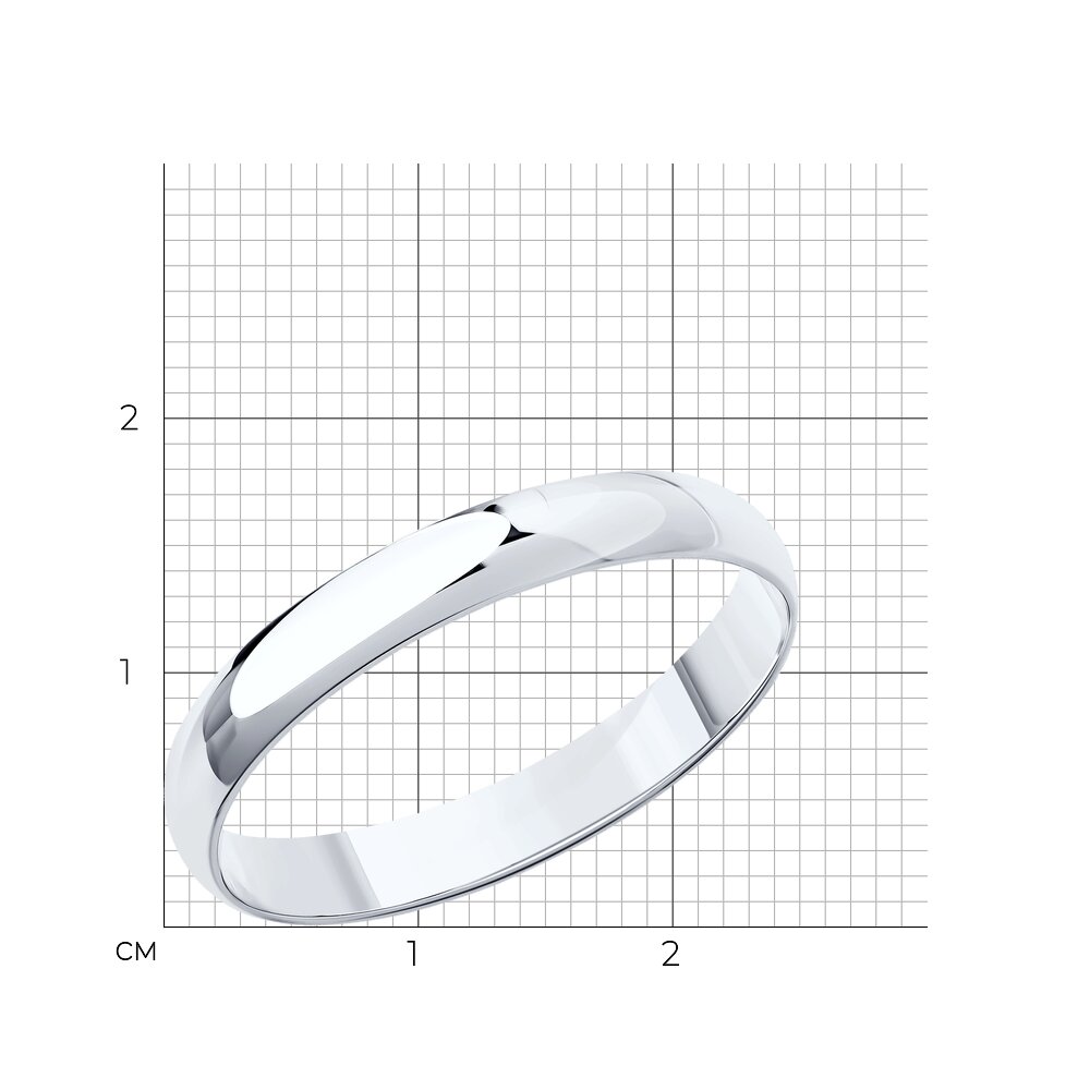 Обручальное кольцо из белого золота 3 мм SOKOLOV 110063