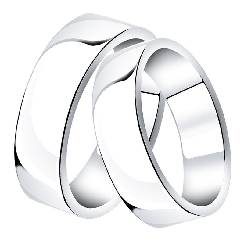 Обручальное кольцо из белого золота 6 мм SOKOLOV 110219