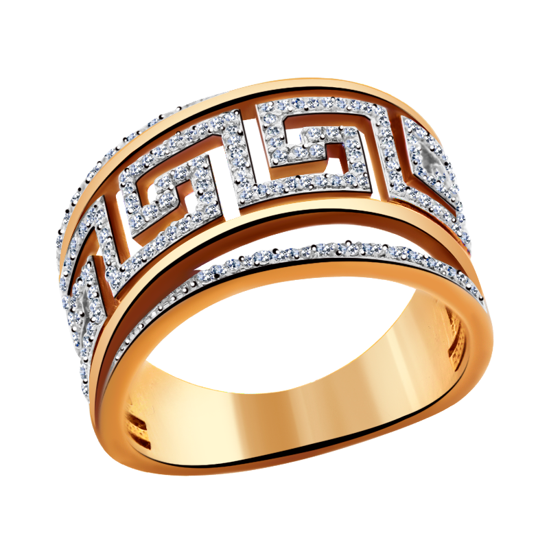 Золотое кольцо Александра 11220ск с фианитом