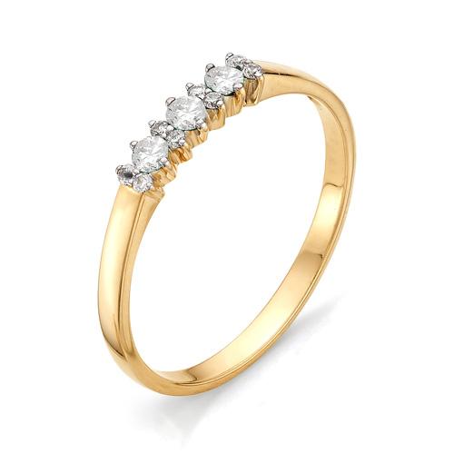 Золотое кольцо АЛЬКОР 11230-100 с бриллиантом