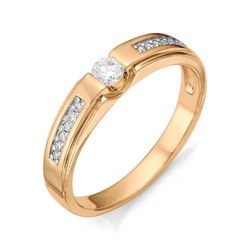 Золотое кольцо АЛЬКОР 11644-А00 с бриллиантом